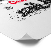 Dust Bunny Cleaning Fairy Rabbit Humoureuze Funny Poster (Hoek)