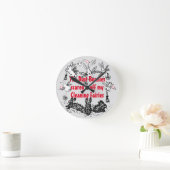 Dust Bunny Cleaning Fairy Rabbit Humoureuze Funny Ronde Klok (Huis)