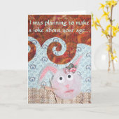 Dust Bunny Verjaardag - Hutch Bunnies Kaart (Gele Bloem)