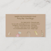 Dust Green Sage Bakery Cake Maker Cupcake Shop Visitekaartje (Achterkant)
