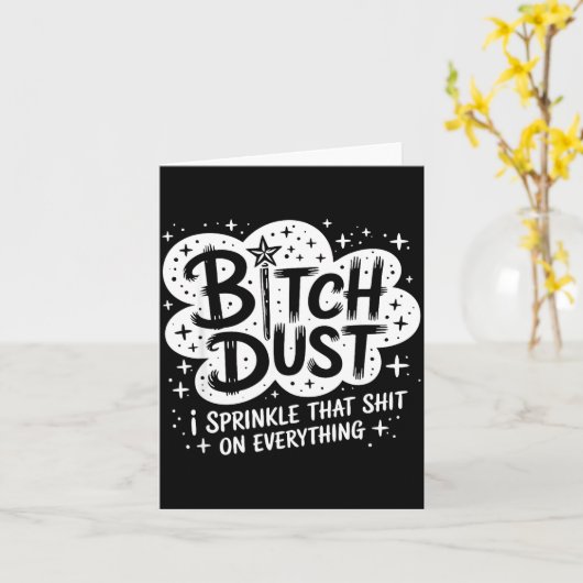 Dust I Sprinkle That On Everything Halloween  Kaart (Gele Bloem)