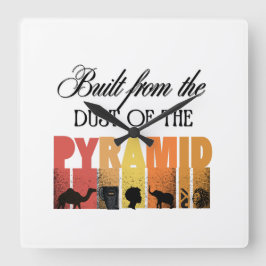 Dust of The Pyramid | Wall Clock Vierkante Klok
