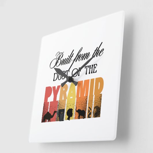 Dust of The Pyramid | Wall Clock Vierkante Klok (Hoek)