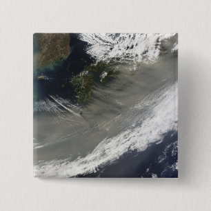 Dust over Japan Vierkante Button 5,1 Cm