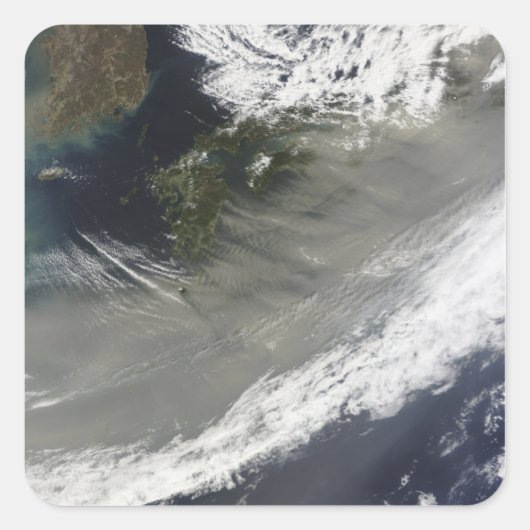 Dust over Japan Vierkante Sticker (Voorkant)