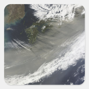 Dust over Japan Vierkante Sticker