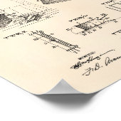 Dust Pan 1905 Patent Art Old Peper Poster (Hoek)