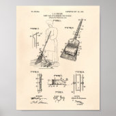 Dust Pan 1905 Patent Art Old Peper Poster (Voorkant)