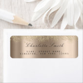 Dust Star Gold Ivory Beige RSVP Retouradres Etiket (Insitu)