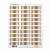 Dust Star Gold Ivory Beige RSVP Retouradres Etiket (Full Sheet)