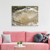 Dust storm in de Taklimakwoestijn, Western China Canvas Afdruk (Insitu (Woonkamer))