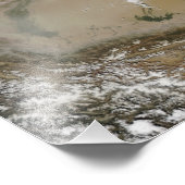 Dust storm in de Taklimakwoestijn, Western China Foto Afdruk (Hoek)
