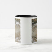 Dust storm in de Taklimakwoestijn, Western China Mok (Midden)