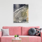 Dust storm voor West-Afrika 2 Canvas Afdruk (Insitu (Woonkamer))