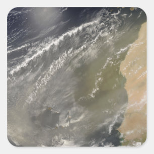 Dust storm voor West-Afrika 2 Vierkante Sticker