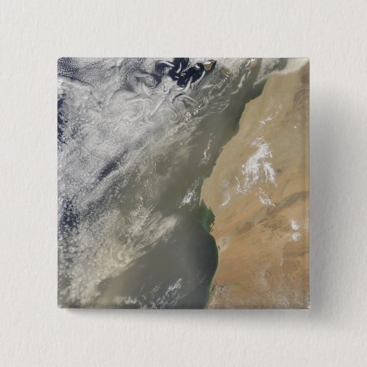 Dust storm voor West-Afrika Vierkante Button 5,1 Cm (Voorkant)