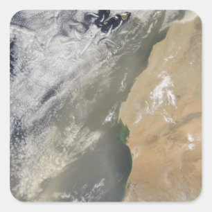 Dust storm voor West-Afrika Vierkante Sticker