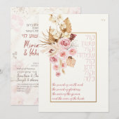 Dust & Terracotta Boho Jewish Hebrew Chuppah (Voorkant / Achterkant)