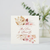 Dust & Terracotta Boho Jewish Hebrew Chuppah (Staand voorkant)