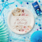 Dust & Terracotta Boho Jewish Hebrew Chuppah Papieren Bordje (Feest)