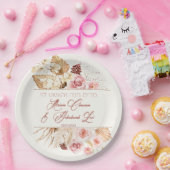 Dust & Terracotta Boho Jewish Hebrew Chuppah Papieren Bordje (Feest)