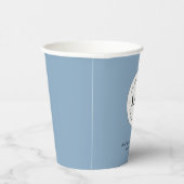 Dusta Blue Add Custom Business Company Logo Party Papieren Bekers (Rechts)