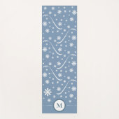 Dusta Blue Flower Power Monogram Yoga Mat (Voorkant)