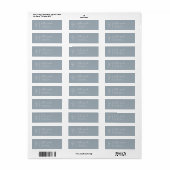 Dusta Blue Simple Monogram Return Label (Full Sheet)