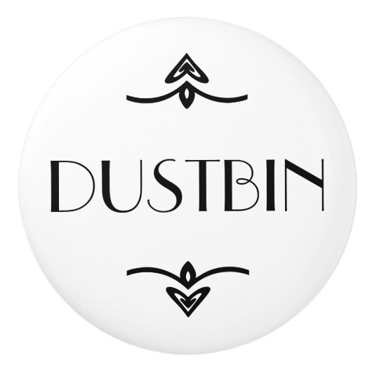 Dustbin Keramische Knop (Voorkant)