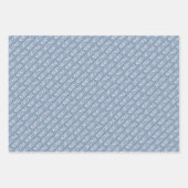 Dustblauw kersttypografie moderne vakantie inpakpapier vel (Voorkant 3)