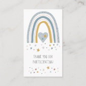 Dustblauw Moderne regenboogjongen luidere rotzooi Visitekaartje (Achterkant)