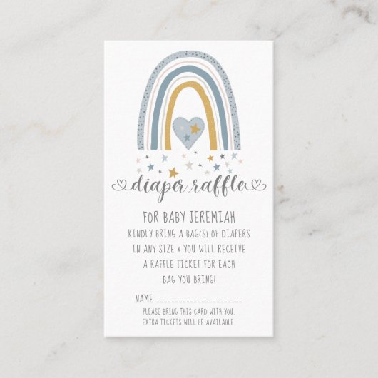 Dustblauw Moderne regenboogjongen luidere rotzooi Visitekaartje (Voorkant)