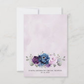 Dustblauw Paars Lila Vrijgezellenfeest Bedankkaart (Achterkant)