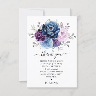 Dustblauw Paars Lila Vrijgezellenfeest Bedankkaart