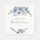 Dustblauw vrijgezellenfeest servetten (Voorkant)