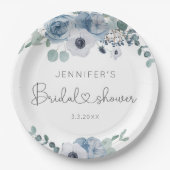 Dustblauw vrijgezellenfeest servetten papieren bordje (Voorkant)