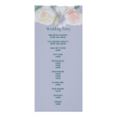 Dustblauw-witte-bruinbruiloft Reclamekaart (Achterkant)