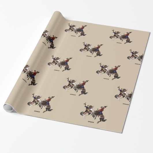 Dustbowl Cowboys Cadeaupapier (Uitgerold)