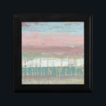 Dusted Horizon Cadeaudoosje<br><div class="desc">Dusted Horizon I van Jennifer Goldberger. Met horizontale lijnen van verschillende kleuren, van roze tot goud tot blauw.</div>