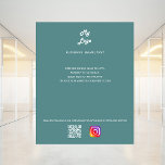 Dustegroen logo qr code instagram flyer<br><div class="desc">Pas uw bedrijfs logo,  naam,  adres,  jouw tekst,  uw eigen QR code aan uw instagramrekening aan en voeg toe. Roze groene achtergrond.</div>