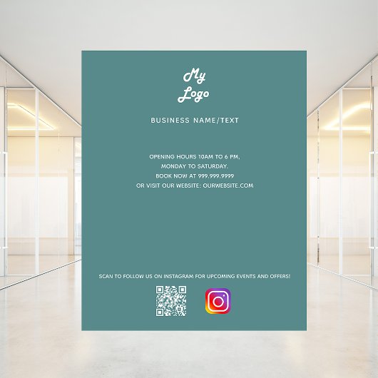 Dustegroen logo qr code instagram flyer