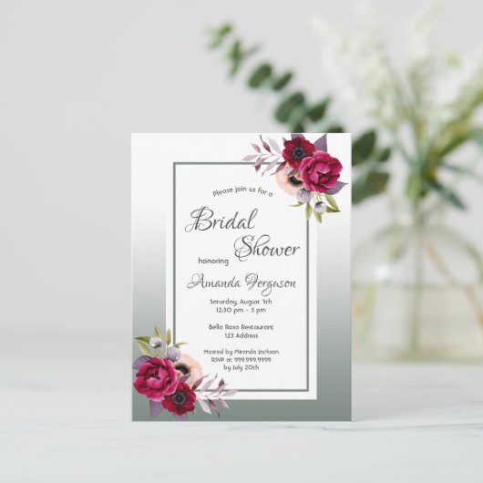 Dustegroenbloemkool — uitnodiging tot douche (Staand voorkant)