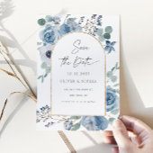 Dustemoerblauwe bloemgoudmakerij Sla de datum op Kaart