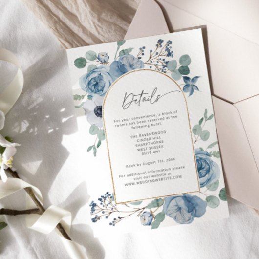 Dustemoerblauwe bloemgoudmakerij Sla de datum op Kaart