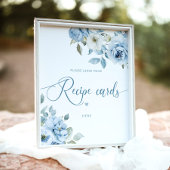 Dustenblauwe bloem laat je recept hier achter poster