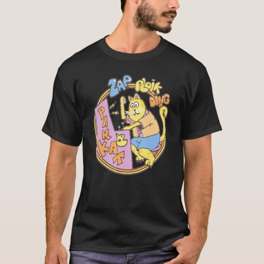 Dustin Cat Spelen Arcade T-shirt (Voorkant)
