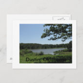 Dustin Lake1, Dustin, Oklahoma Briefkaart (Voorkant / Achterkant)
