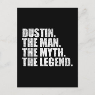 Dustin naam, Dustin De Man De Mythe De Legende Briefkaart