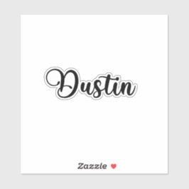 Dustin Naam - Handgeschreven kalligrafie Sticker