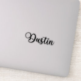 Dustin Naam - Handgeschreven kalligrafie Sticker